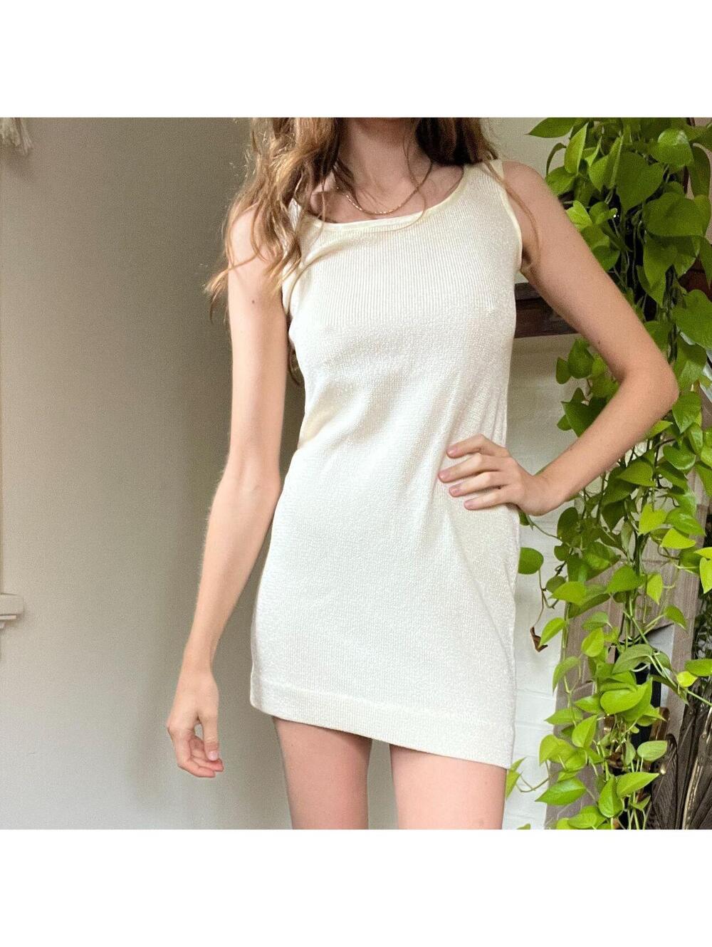 Cream Vintage Mini Dress
